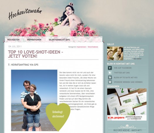 Hochzeitswahngewinnspiel